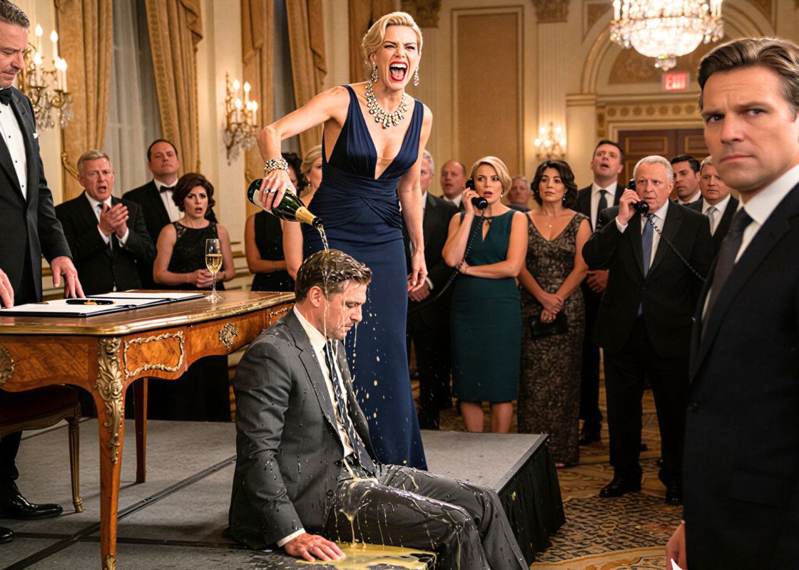 She Poured Wine On Her Husband To Mock Him As “Dead Weight” In Front Of Everyone – Not Knowing He Owned The Company Behind Her $550m Deal