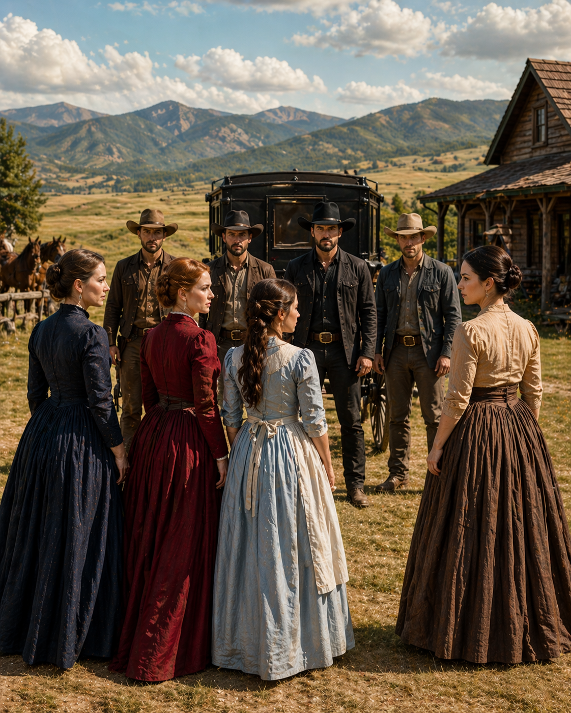 Their Father’s Land Was Sold to Four Brothers in the West. Two Years Later, Four Sisters Boarded a Stagecoach — and Fate Sent Them Straight Back Home