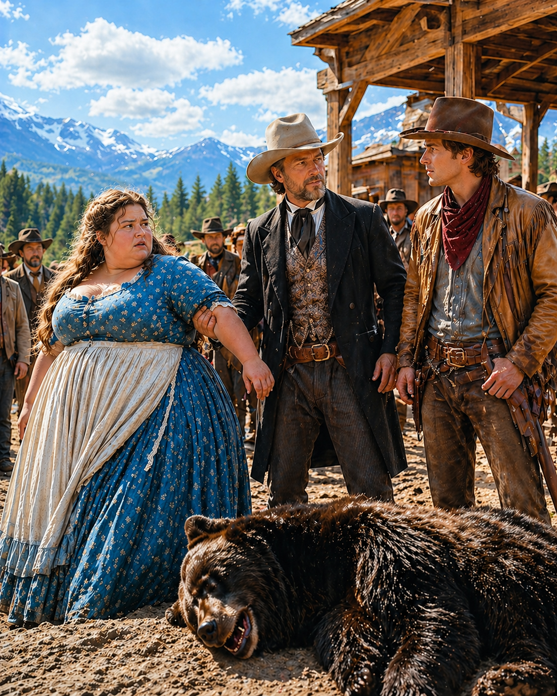 Her Father Promised the Cowboy His Prettiest Daughter — When the Bear Was Dead, He Laughed, Grabbed Hattie by the Arm, and Said “I Never Specified Which”
