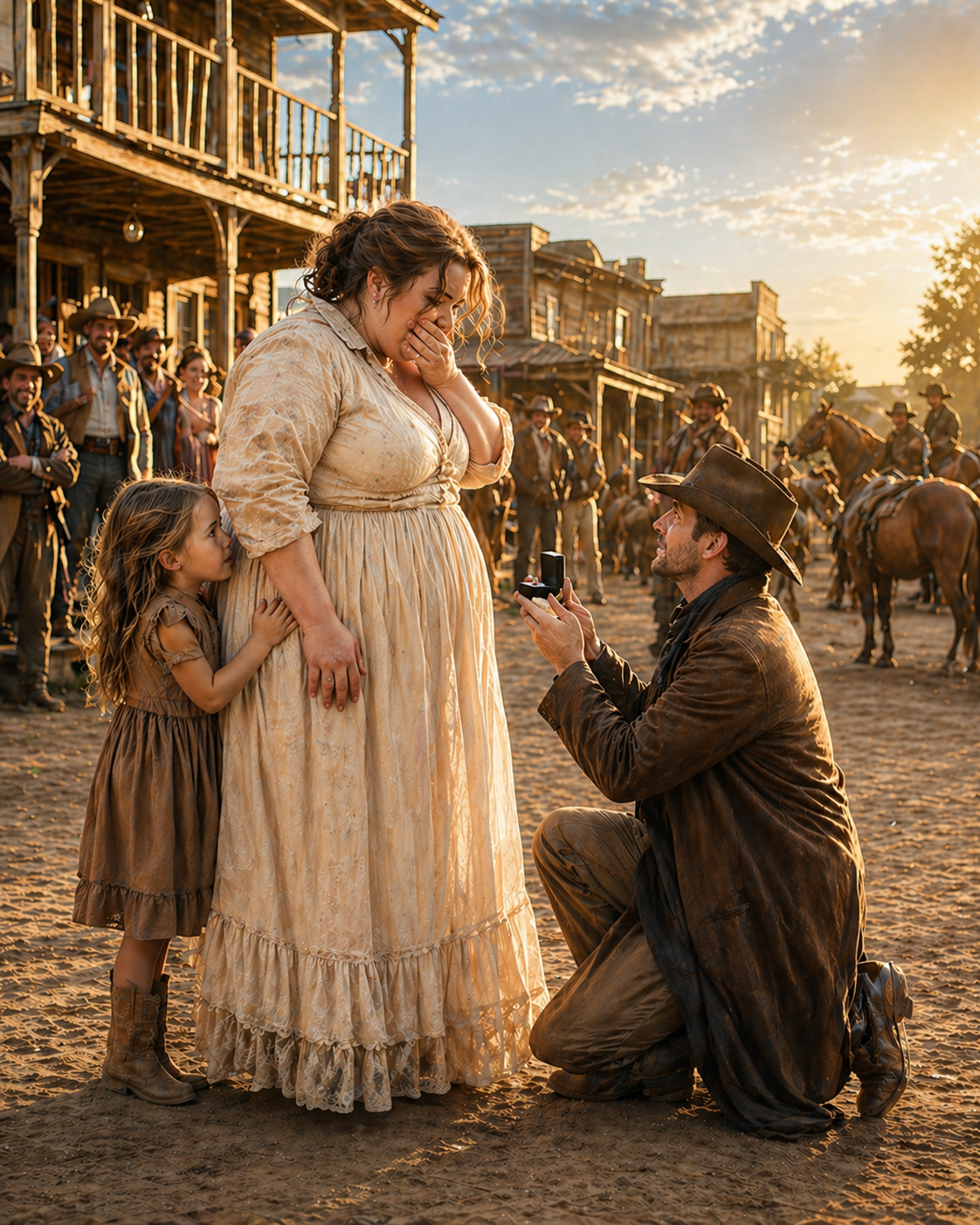 “Papa Left Cuz Mama’s Too Big,” the Child Whispered — The Groom Who Overheard Her Broke Off His Engagement, Proposed in the Middle of a Dirt Road, and Never Left