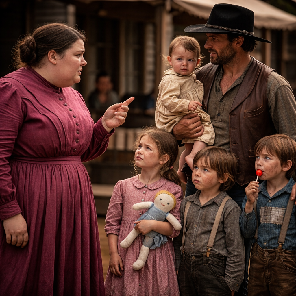 “I AM NOT FIT FOR ANY MAN,” THE CURVY WOMAN WHISPERED ON THAT TRAIN PLATFORM — “BUT I CAN LOVE YOUR CHILDREN.” THE WIDOWED COWBOY HAD BEEN BETRAYED BY FOUR WOMEN ALREADY THAT MORNING. WHAT HE DID NEXT MADE THE WHOLE TOWN GO QUIET