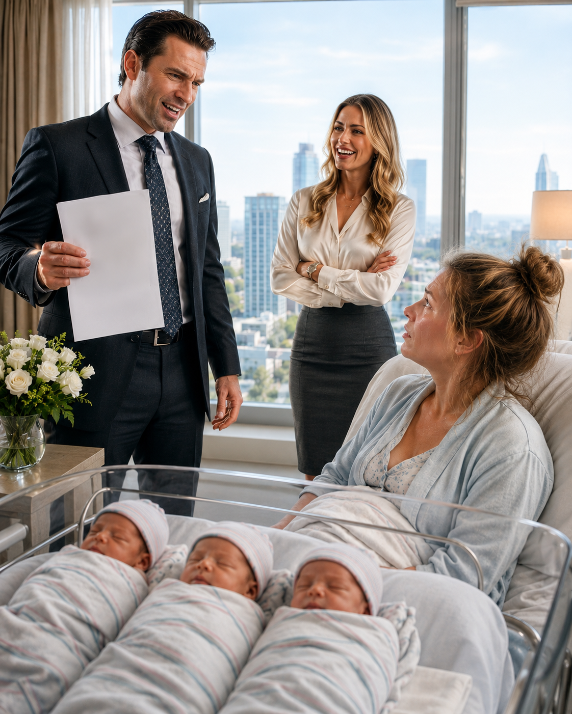 After I Gave Birth to Our Triplets, My Husband Handed Me Divorce Papers, Bragged About His Secretary and Called Me a Scarecrow, But He Was Wrong
