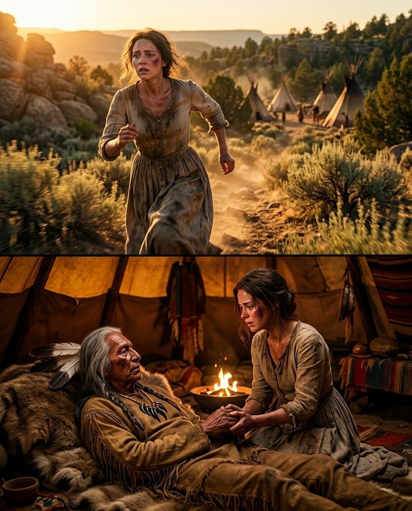 She Fled Her Husband’s Fists and Stumbled Into a Lakota Camp—The Dying Chief Said “You’re Safe Here” Before She Could Save His Life