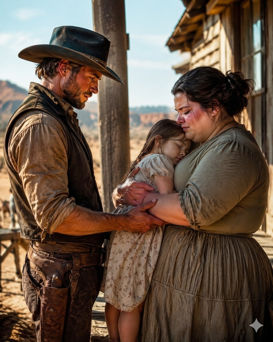 “I’m not meant for any man,”” She whispered… So the grieving cowboy placed his little girl in her arms