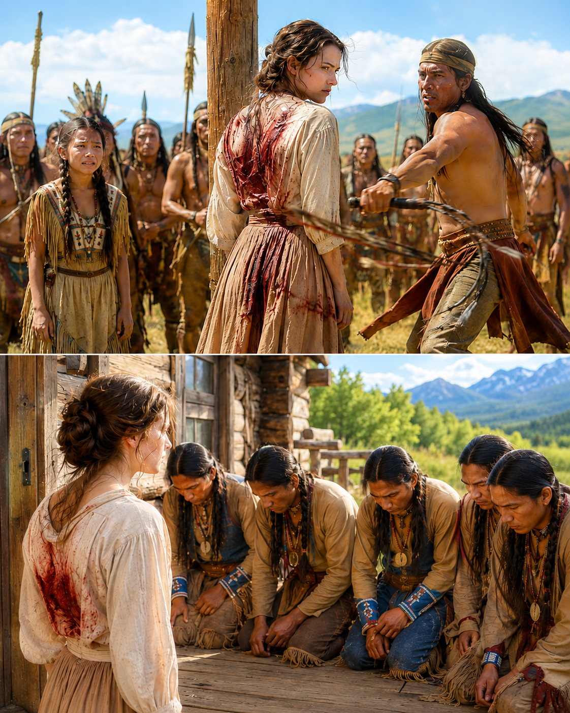 She stepped forward and took ten lashes meant for a Cheyenne girl — The next day, the girl’s five brothers knelt at her door