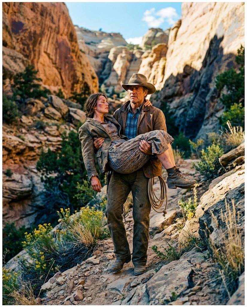 He Found Her Beaten in a Ravine and Said “I Can Walk Away or Carry You Out”—She Didn’t Know He’d Been Hunting Her Husband for Years