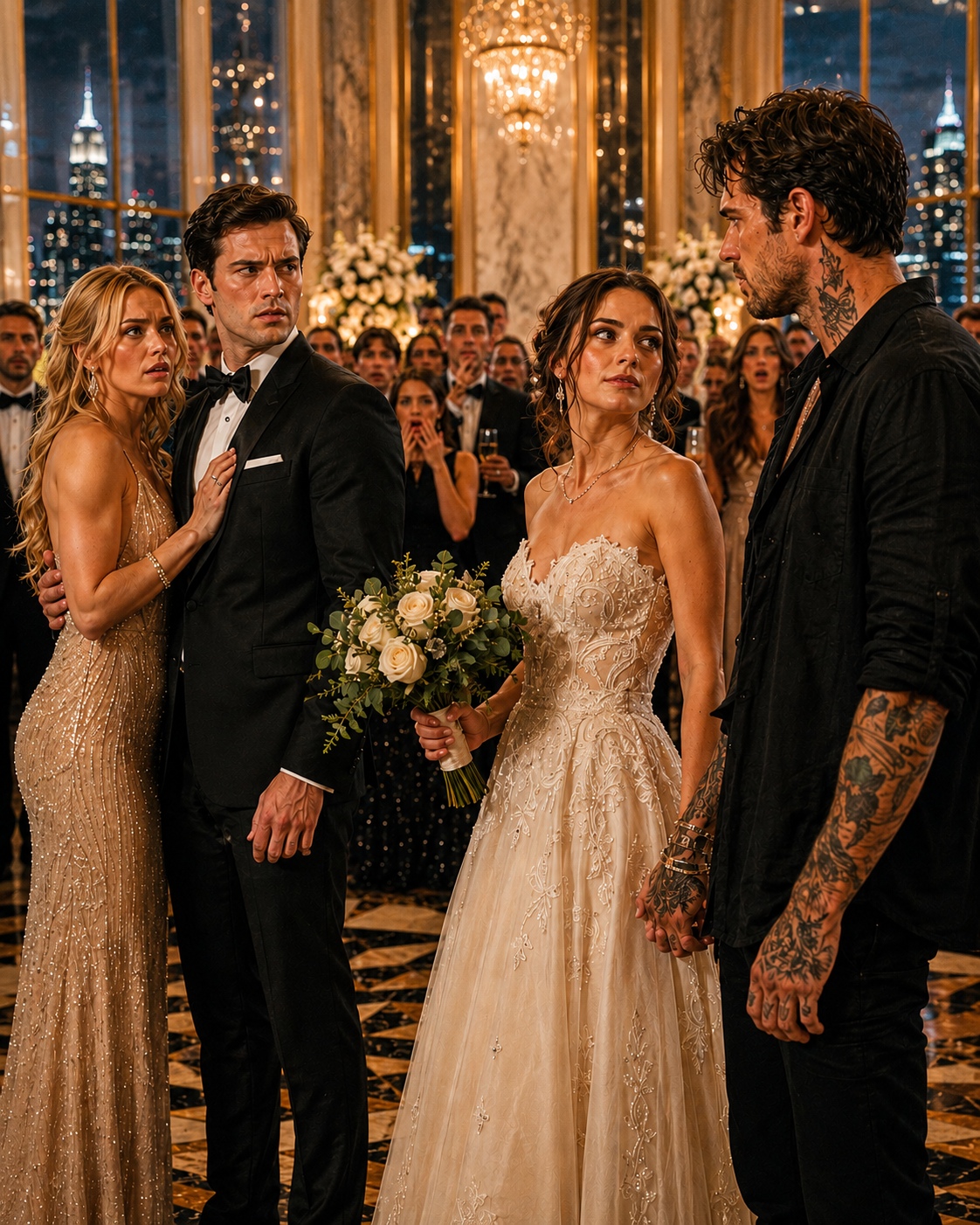 My Sister Stole My Billionaire Fiancé At Our Engagement Party — So I Married The Poor Tattooed Stranger Who Made Everyone Go Pale