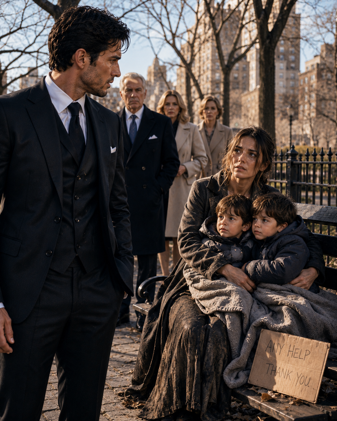 The CEO Found His Ex-Wife and Twin Children Shivering on a Bench — Then Uncovered Six Years of Truth His Own Family Had Buried Alive