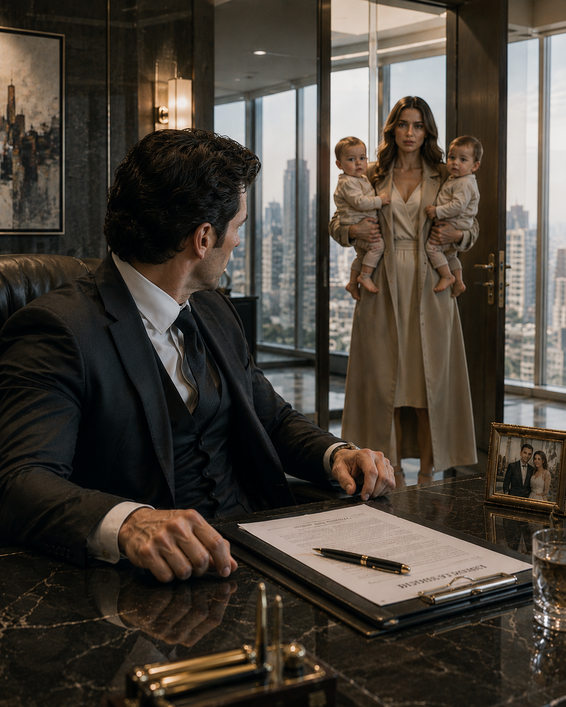 The Billionaire Spent Three Years Demanding The Divorce — Then She Walked In Pushing A Stroller With His Twins Inside