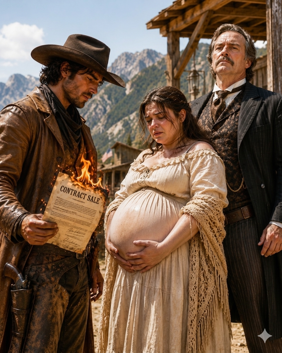 Her Father Sold Her While She Was Pregnant—Then the Mountain Cowboy Burned the Contract Night One