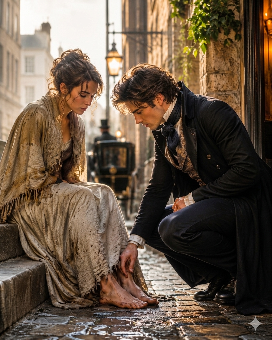 She Had No Shoes, Three Days Before Eviction, and Nothing—Until the Duke Crouched Down and Saw Her Bare Feet