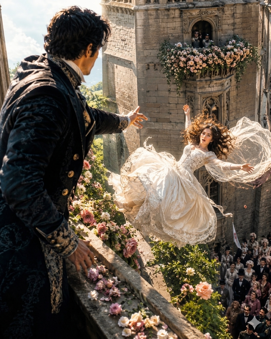 He Watched Her Fall From the Tower at Her Own Wedding—Then Carried Her Away Before Anyone Could Find Her