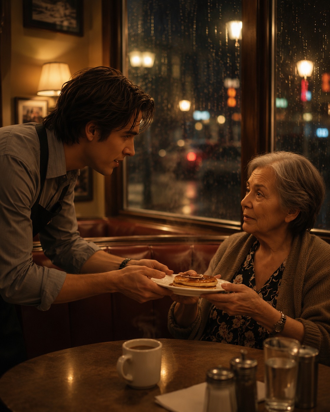 A Kindness Waiter Fed a Poor Old Woman Every Day for Weeks — Never Knowing Who She Really Was
