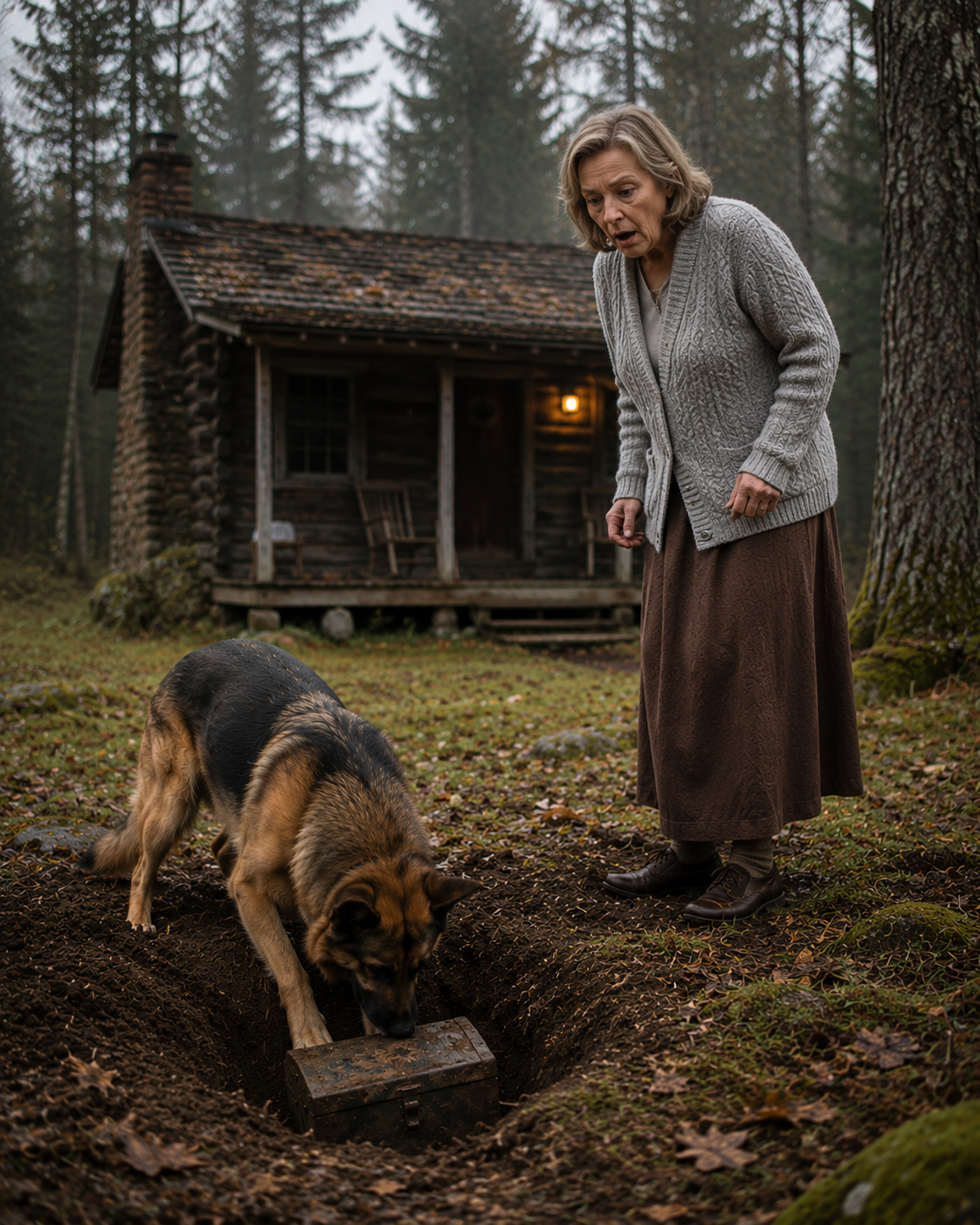 She Had Nothing Left but Her Father’s Broken Cabin — Then Her Dog Started Digging and Found Secret Buried for Decades