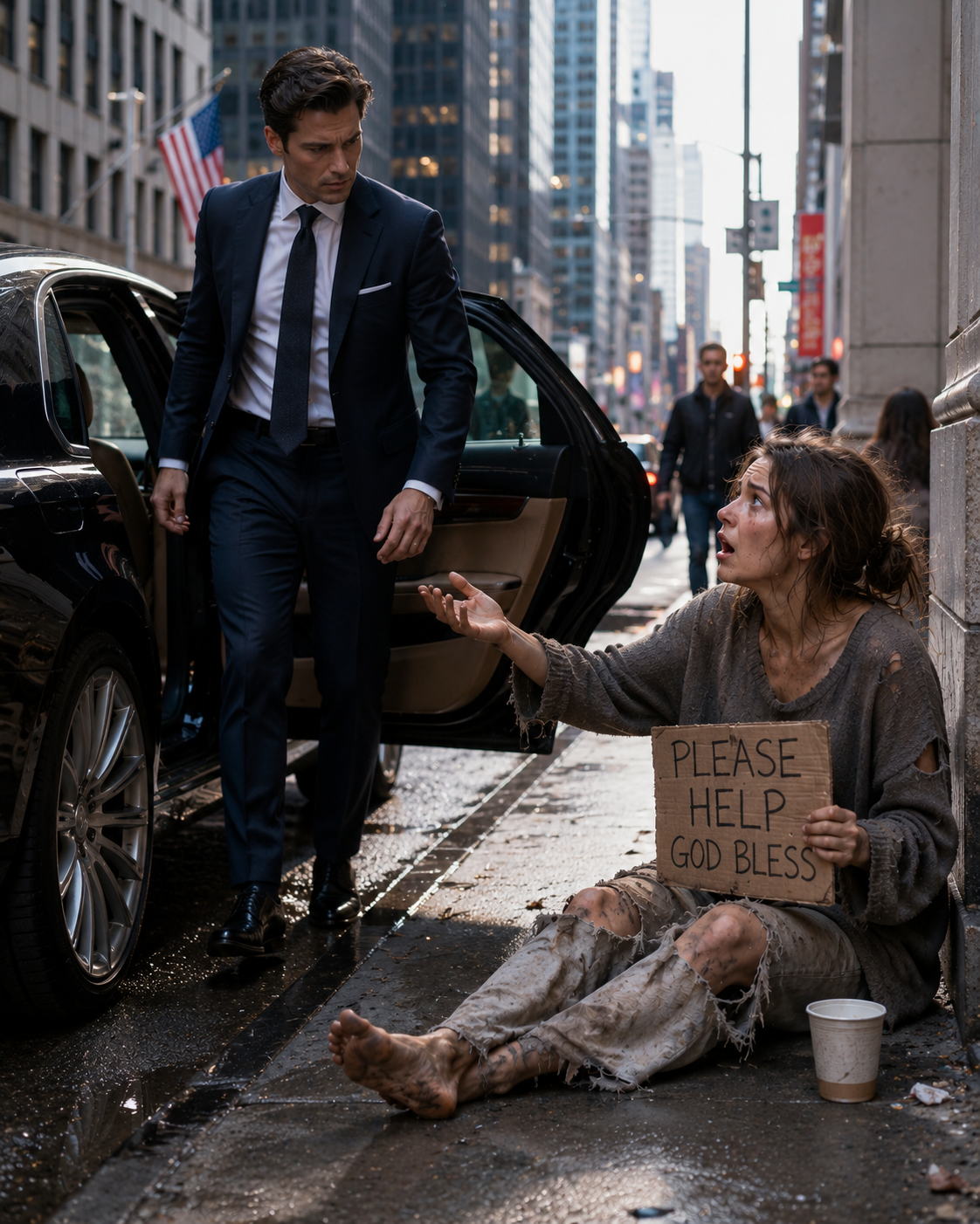 He Came Back After Five Years With $3 Billion — Found His Wife On A Street Corner With A Cardboard Sign, But What He Did Next Will…
