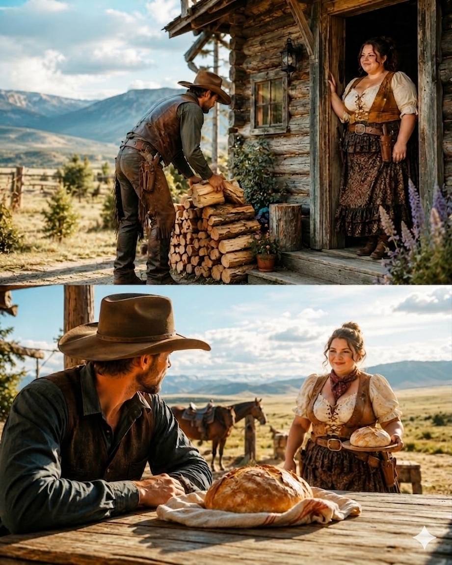 He Never Said Thank You—He Left Firewood by Her Cabin Door—She Left Bread on His Table—That Was How They Learned to Love Each Other