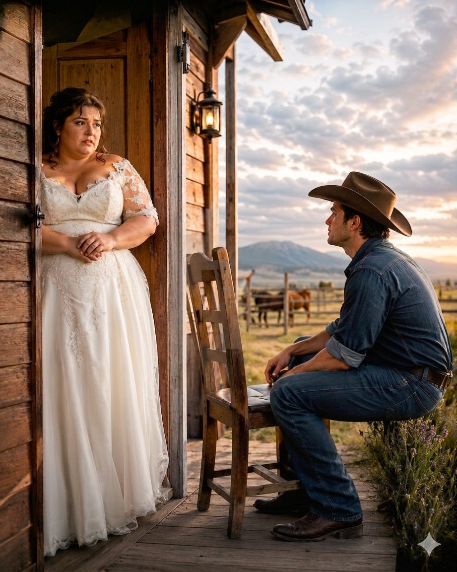 The Plus-Size Bride Feared Her Wedding Night — Until the Broke Rancher Put a Chair Against Her Door—and Never Once Asked for the Key