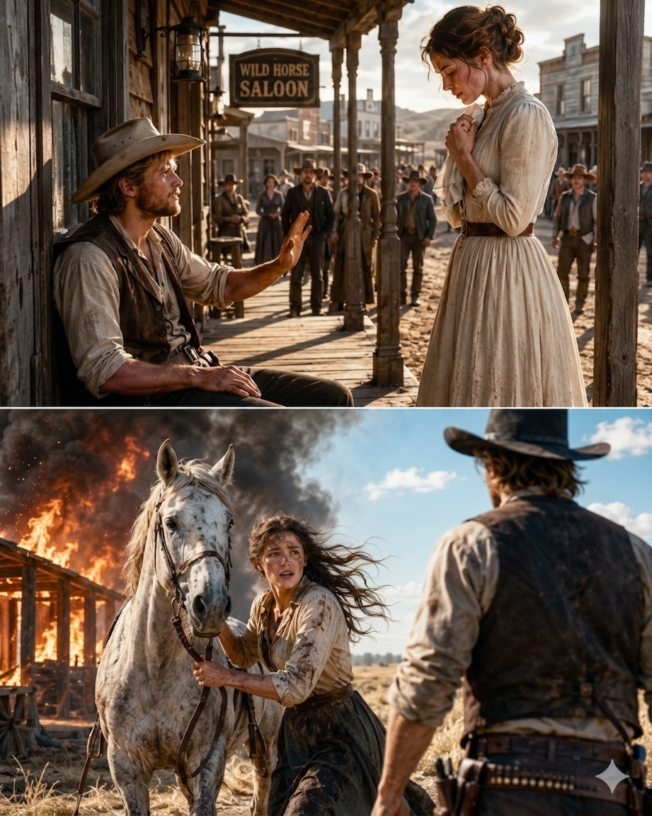 She Arrived With Nothing—He Dismissed Her—Then She Walked Into a Burning Field to Save His Dead Wife’s Horse