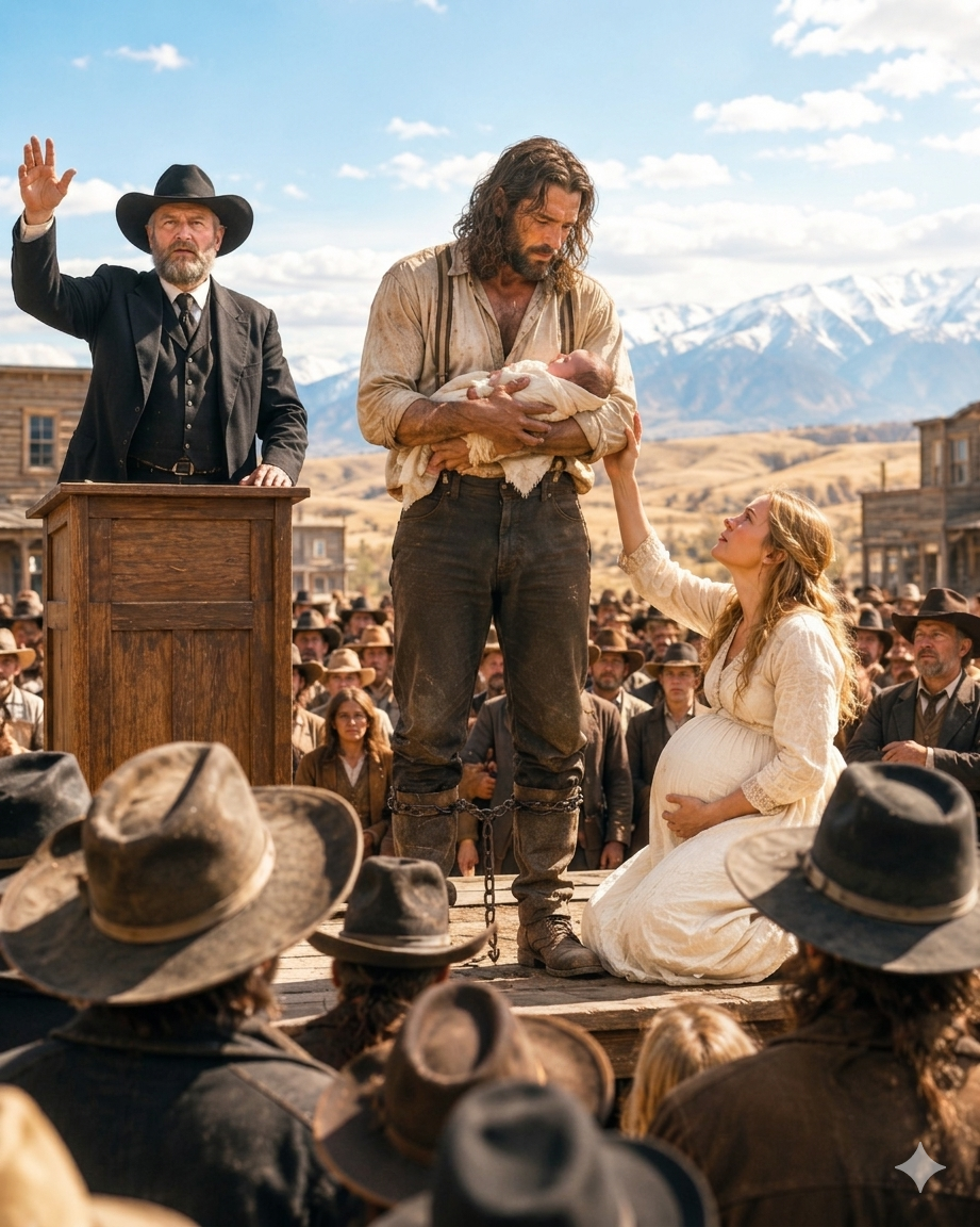 She Bought a Shackled Mountain Man at Auction for Twelve Dollars—He Delivered Her Son in a Storm—Then She Found Out Why He’d Been Sold