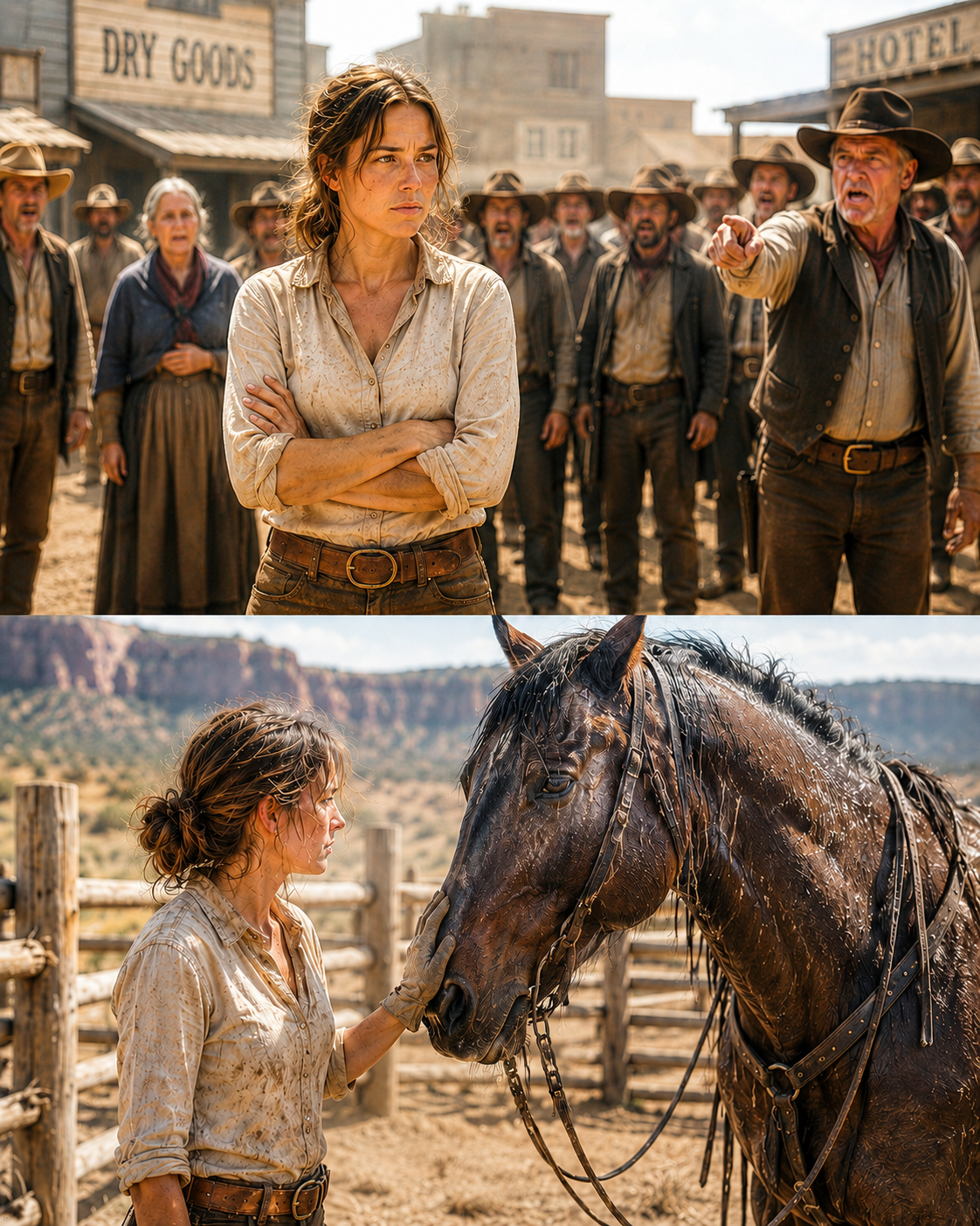 The Town Called Her an Old Maid for Seventeen Years—But She Walked to the Fence and Calmed the Horse That Had Thrown Every Man Alive