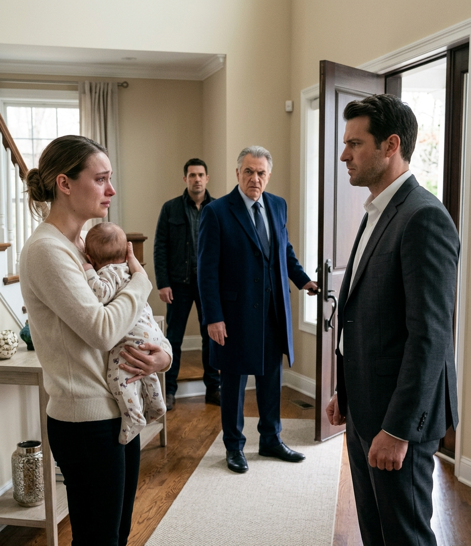 Her Husband Slapped Her While She Held Their Baby — Then Her Billionaire Father Knocked at the Door and Changed Everything