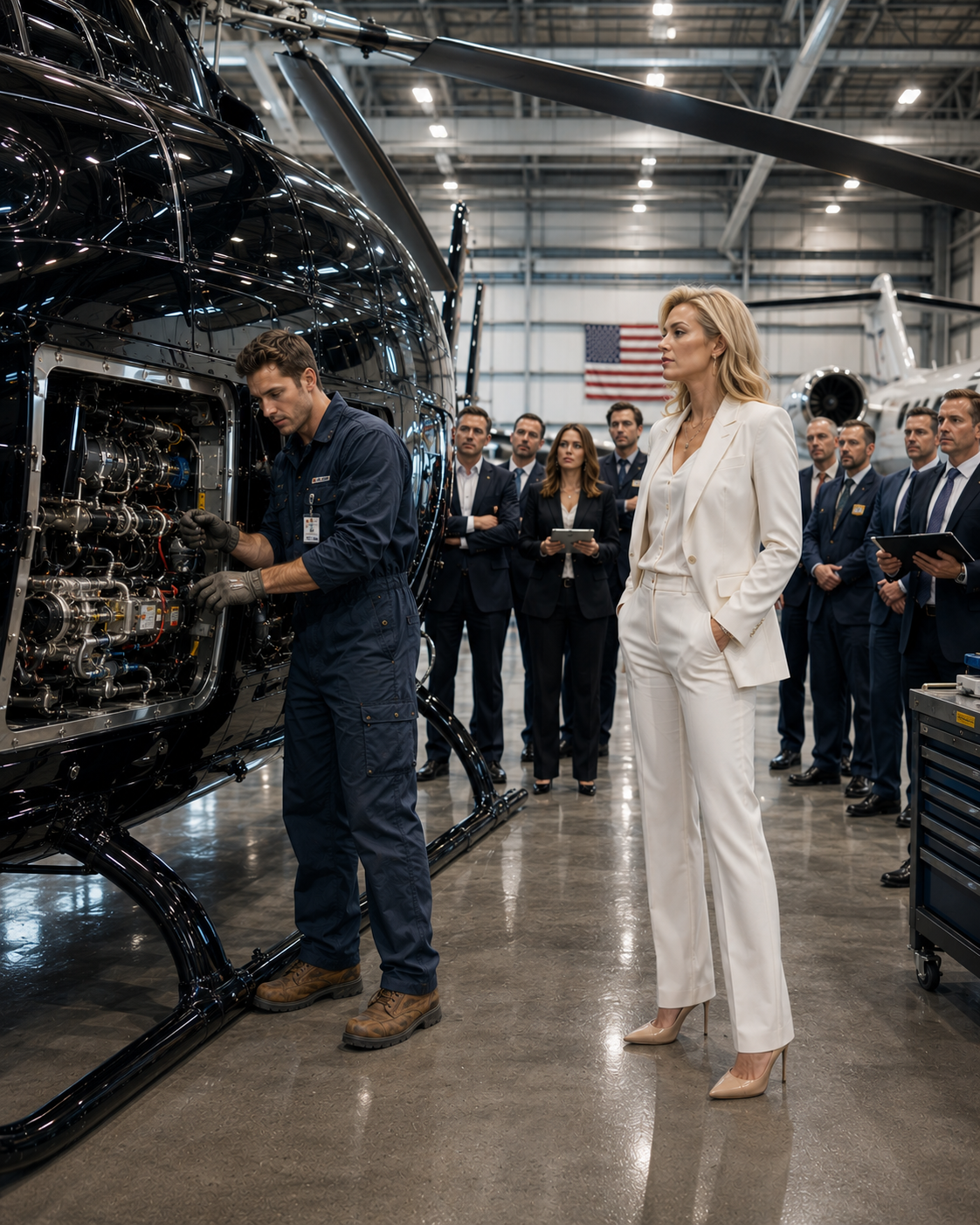 The CEO Pointed at Her $13 Million Helicopter and Told the Janitor to Fix It — Then He Opened the Engine and Nobody Said a Word