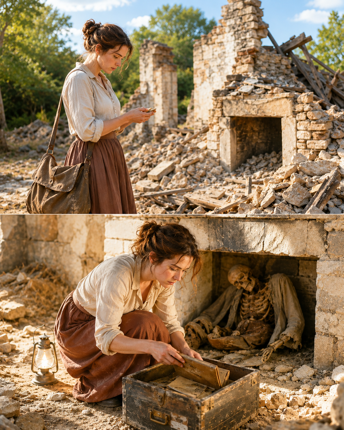 She Spent Her Last Fifty Dollars on a Pile of Ruins—And Found a Dead Man’s Secret Buried in the Hearth