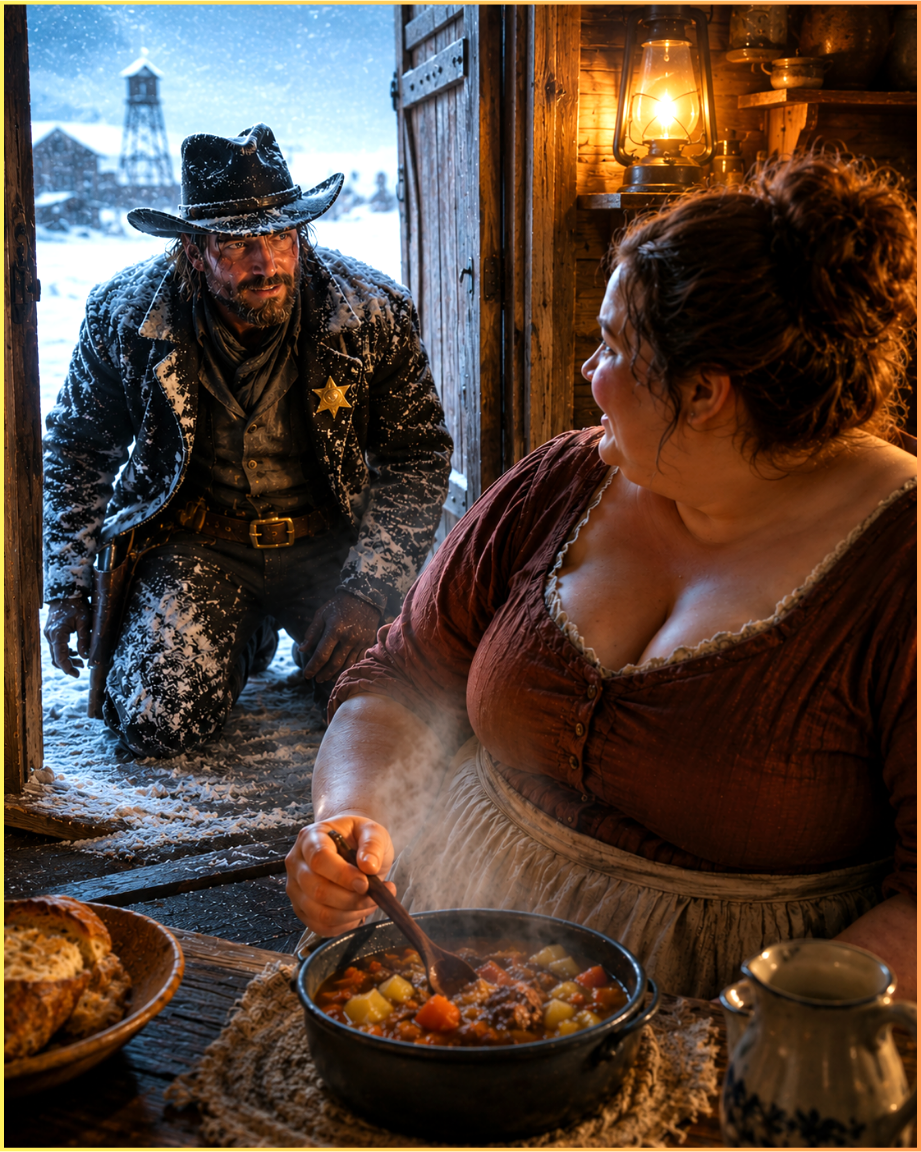 He Crawled Fifteen Feet Through Snow to Earn Her Stew—She Had No Idea He Was a Marshal