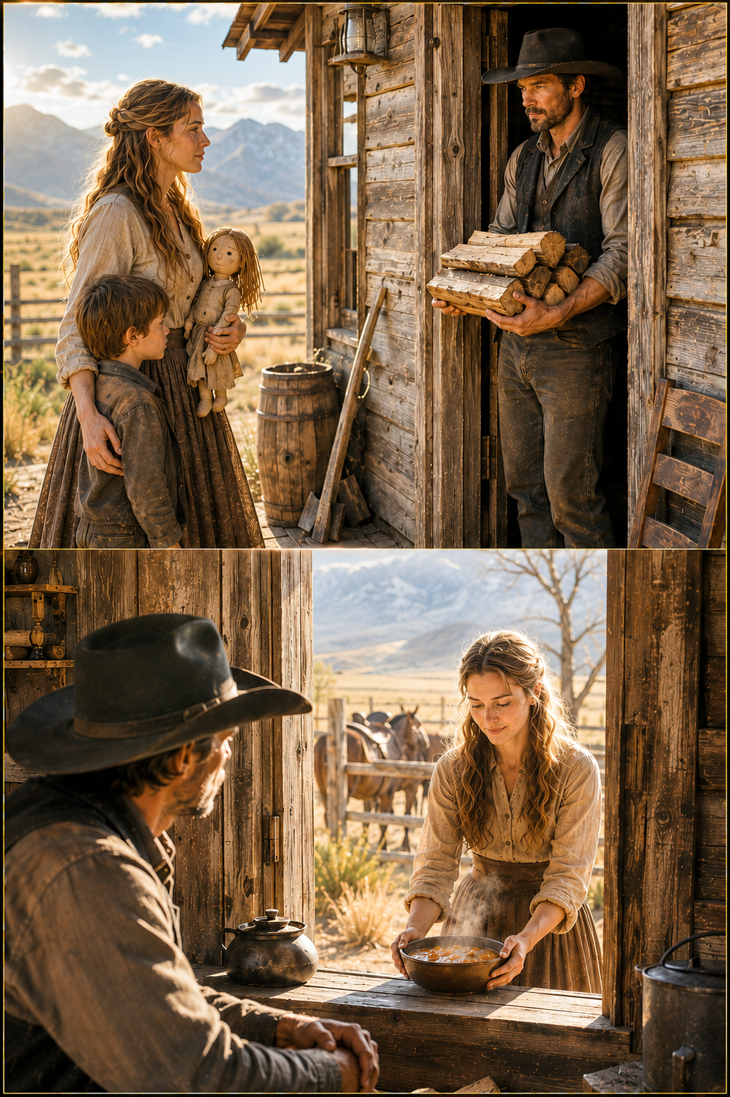 She Arrived at His Door With Nothing But a Rag Doll and a Child—But He Left Firewood and She Left Stew and Neither of Them Said a Word About It