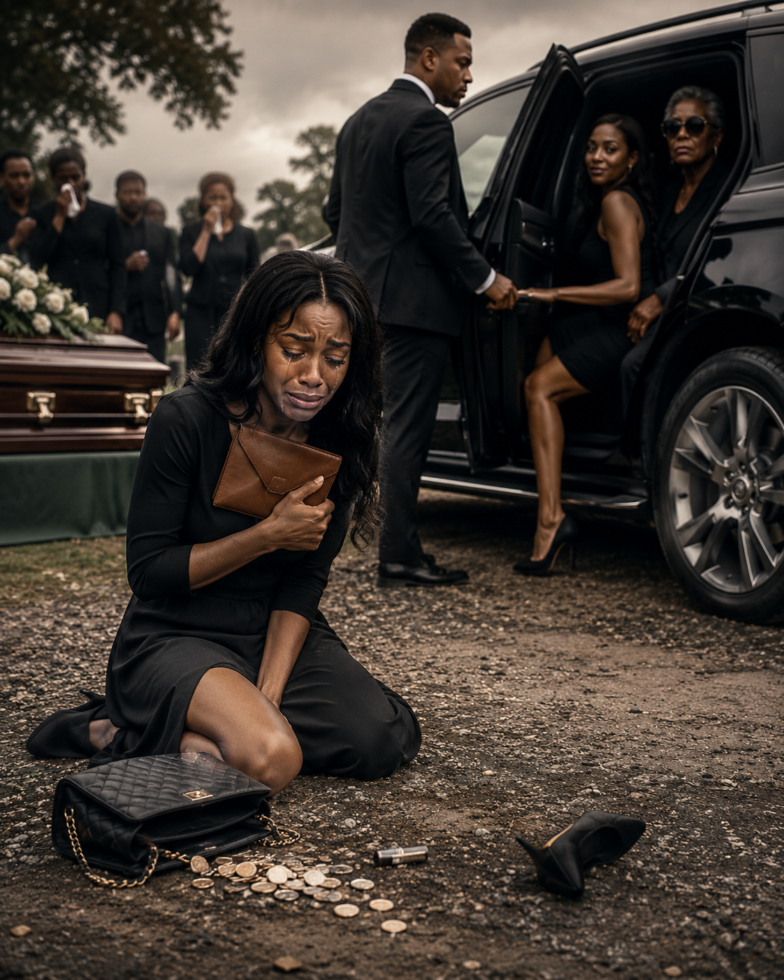 HER HUSBAND THREW HER OUT AT HER FATHER’S FUNERAL — THEN DISCOVERED WHAT HE’D JUST DESTROY