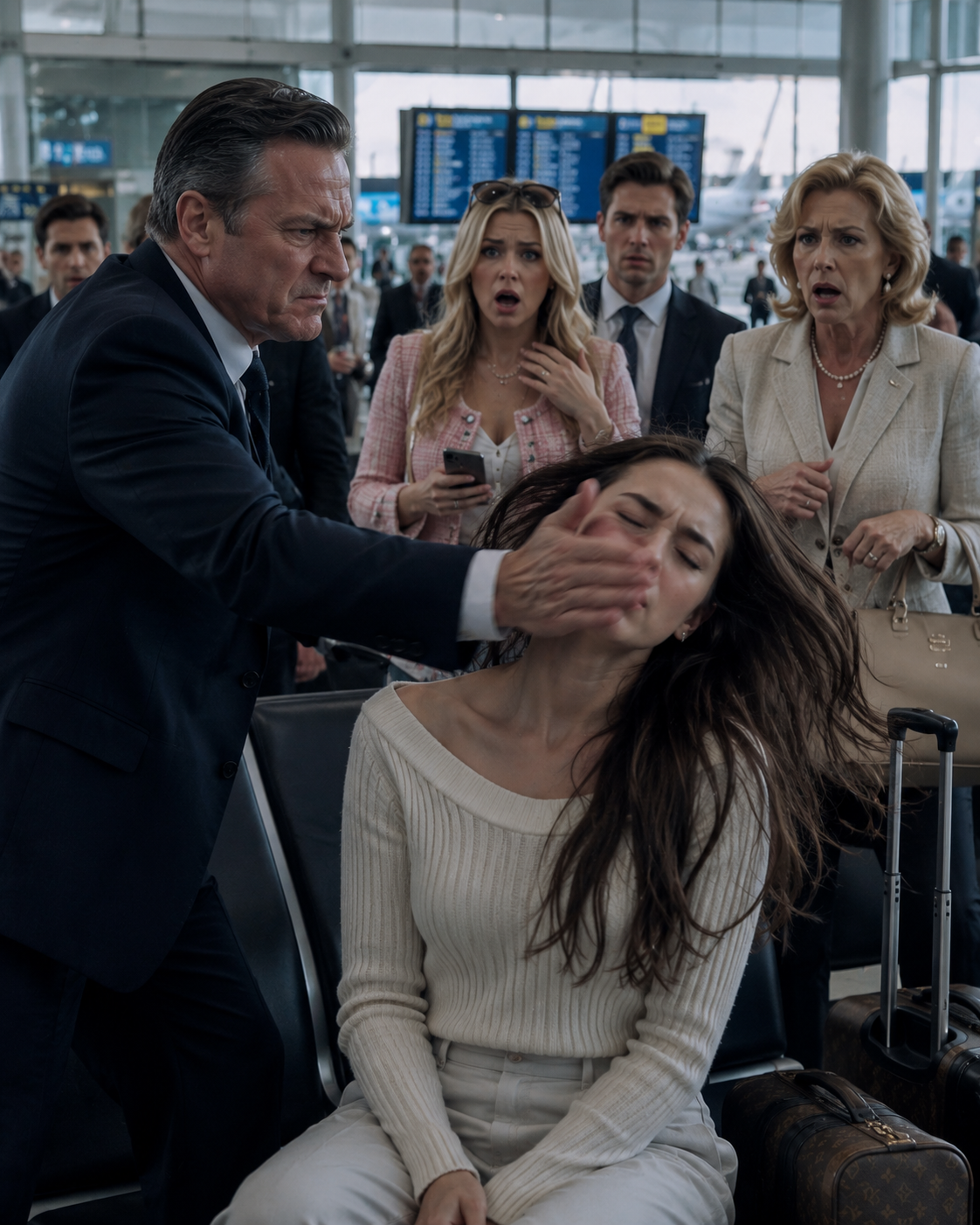 My Father Slapped Me at the Airport for Not Giving My Sister My Seat — Then They Found Out I’d Paid for the Entire Trip
