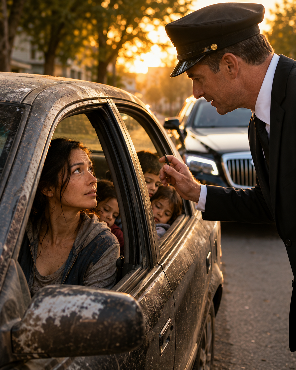 A homeless mother spent six nights sleeping in her car with three children — then the driver of a billionaire knocked on her window.