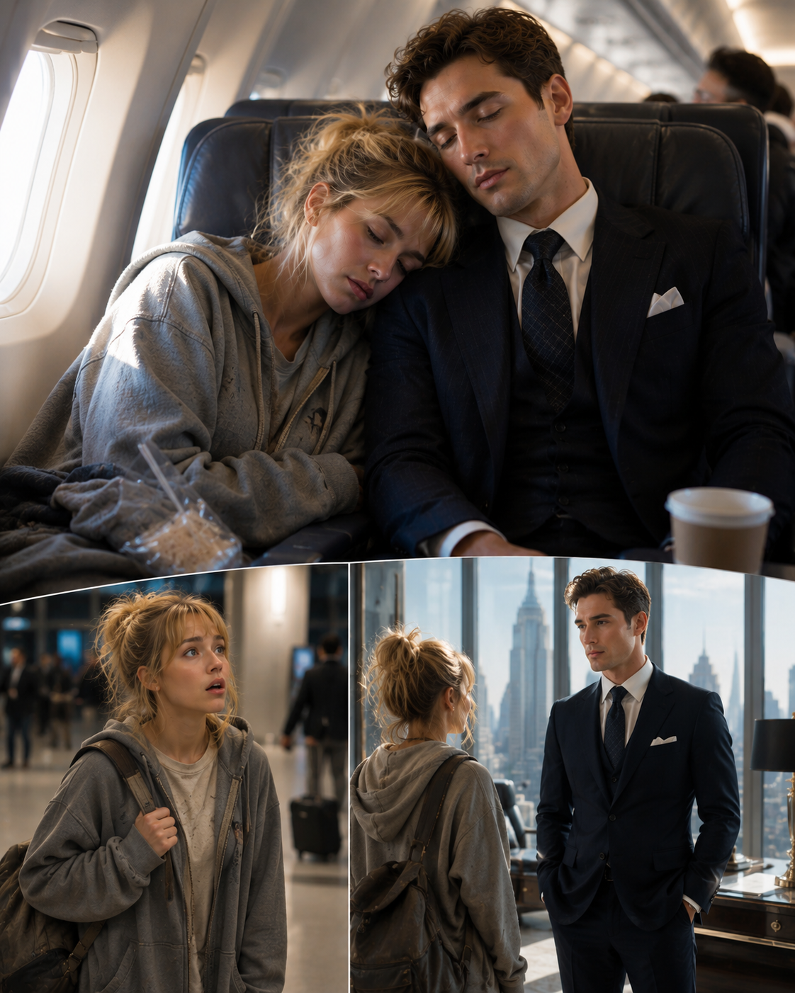 She Fell Asleep on a Stranger’s Shoulder During an International Flight—Three Days Later, She Discovered He Was a Billionaire