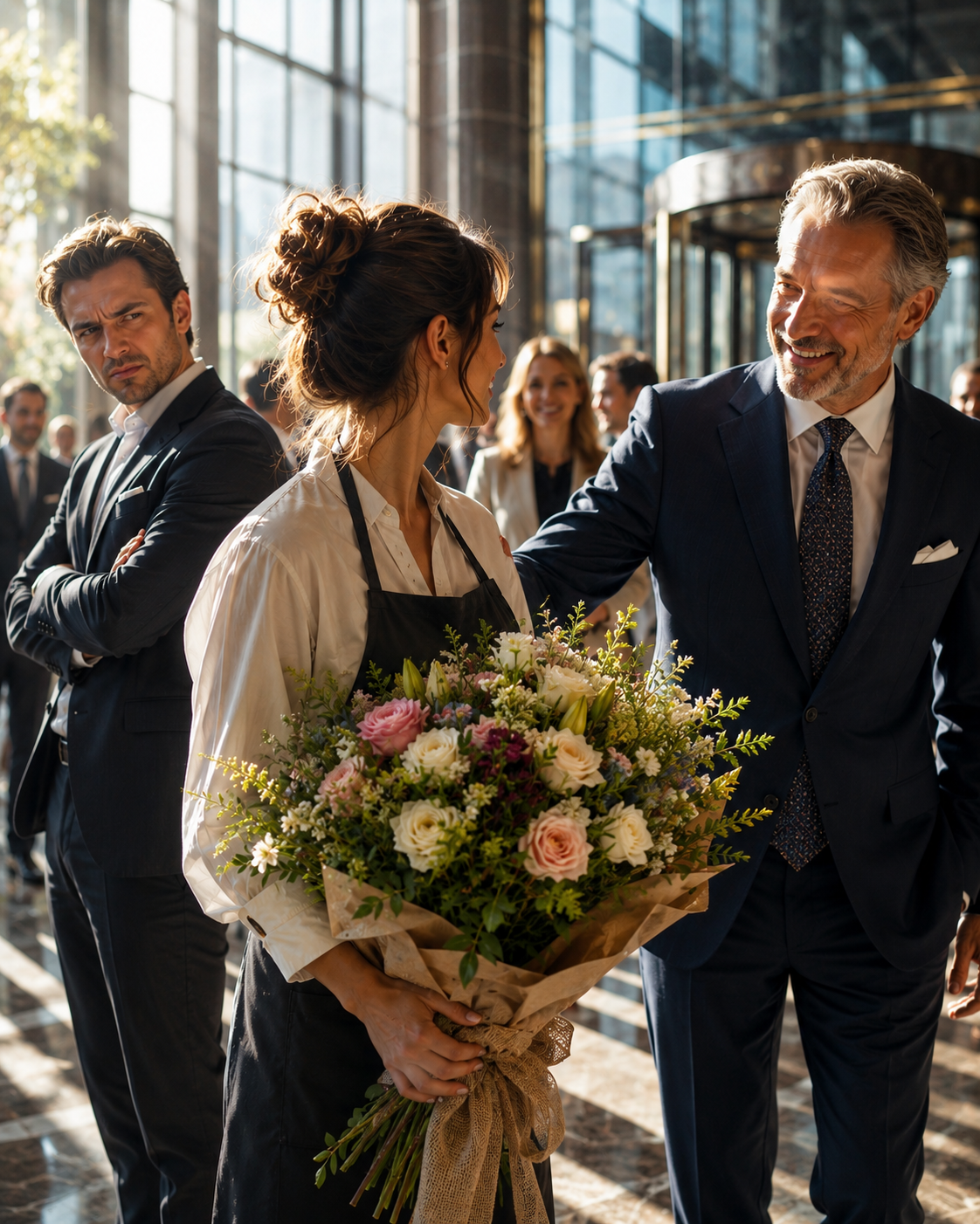Her Ex Introduced Her As “Just a Florist” — Then Billion-Dollar Executives Crossed The Lobby To Greet Her First