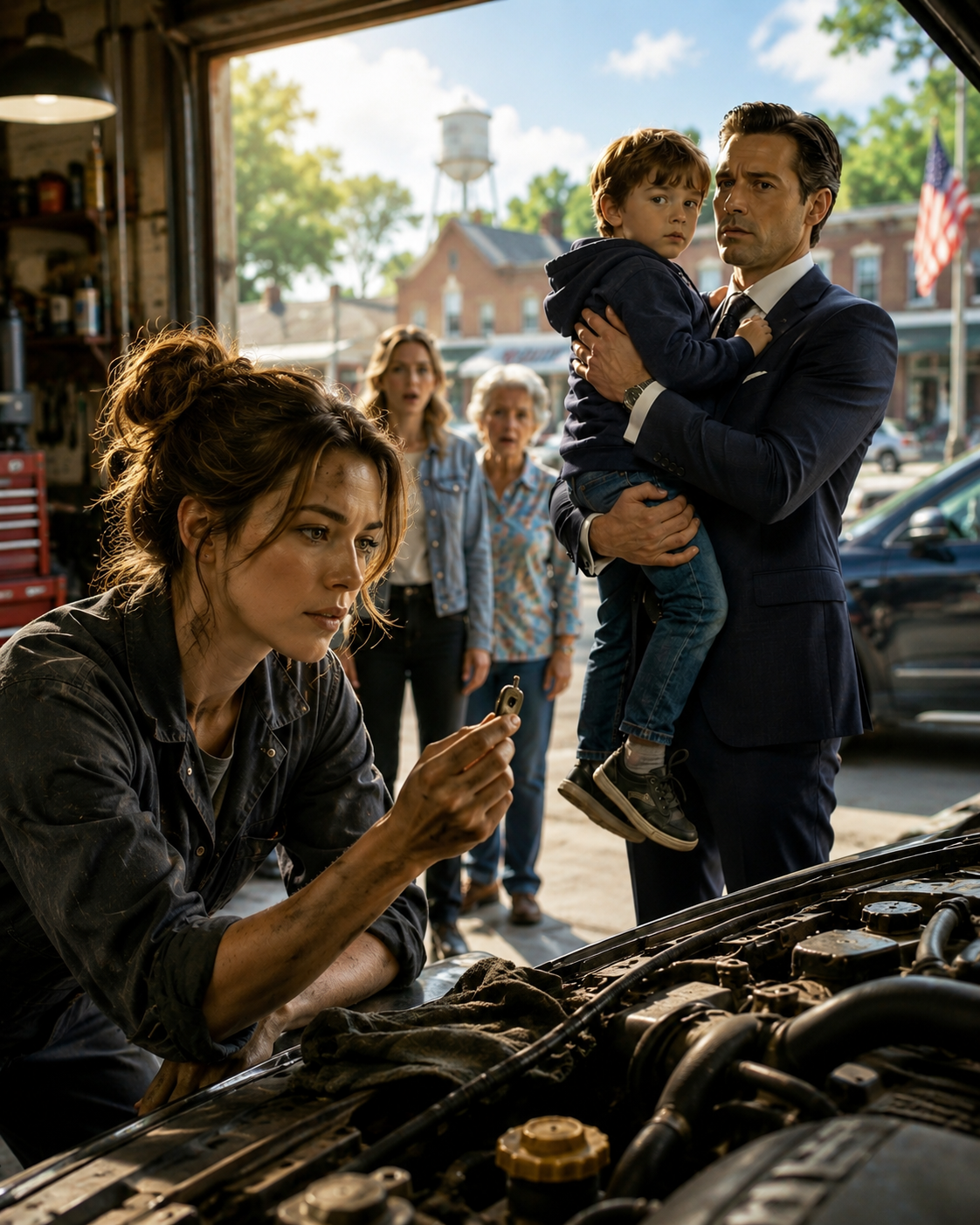 The billionaire thought he was rescuing his orphaned nephew — until a small-town mechanic uncovered the secret nobody saw.