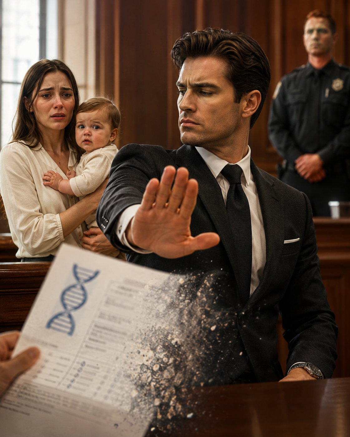 The billionaire denied the baby in court — Then a DNA report vanished mysteriously.