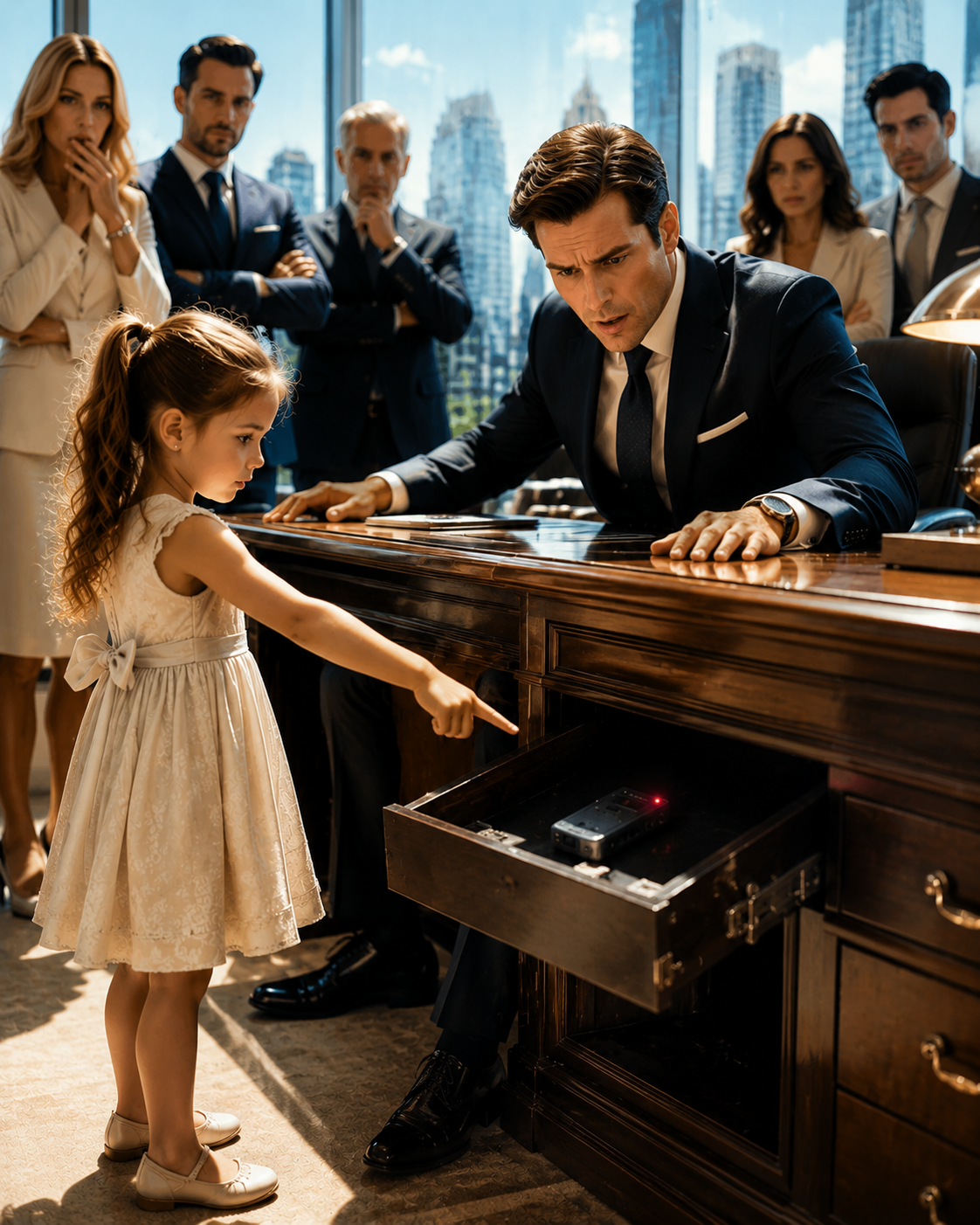 The billionaire was weeks away from his wedding—until a little girl pointed at something hidden under his desk.