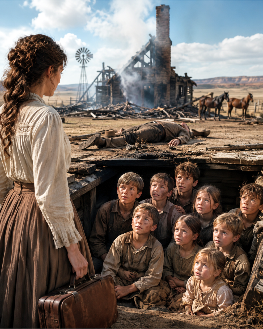 A mail-order bride arrived to find her husband dead and his farm in ashes—Then eight orphaned children looked up from a root cellar and changed everything