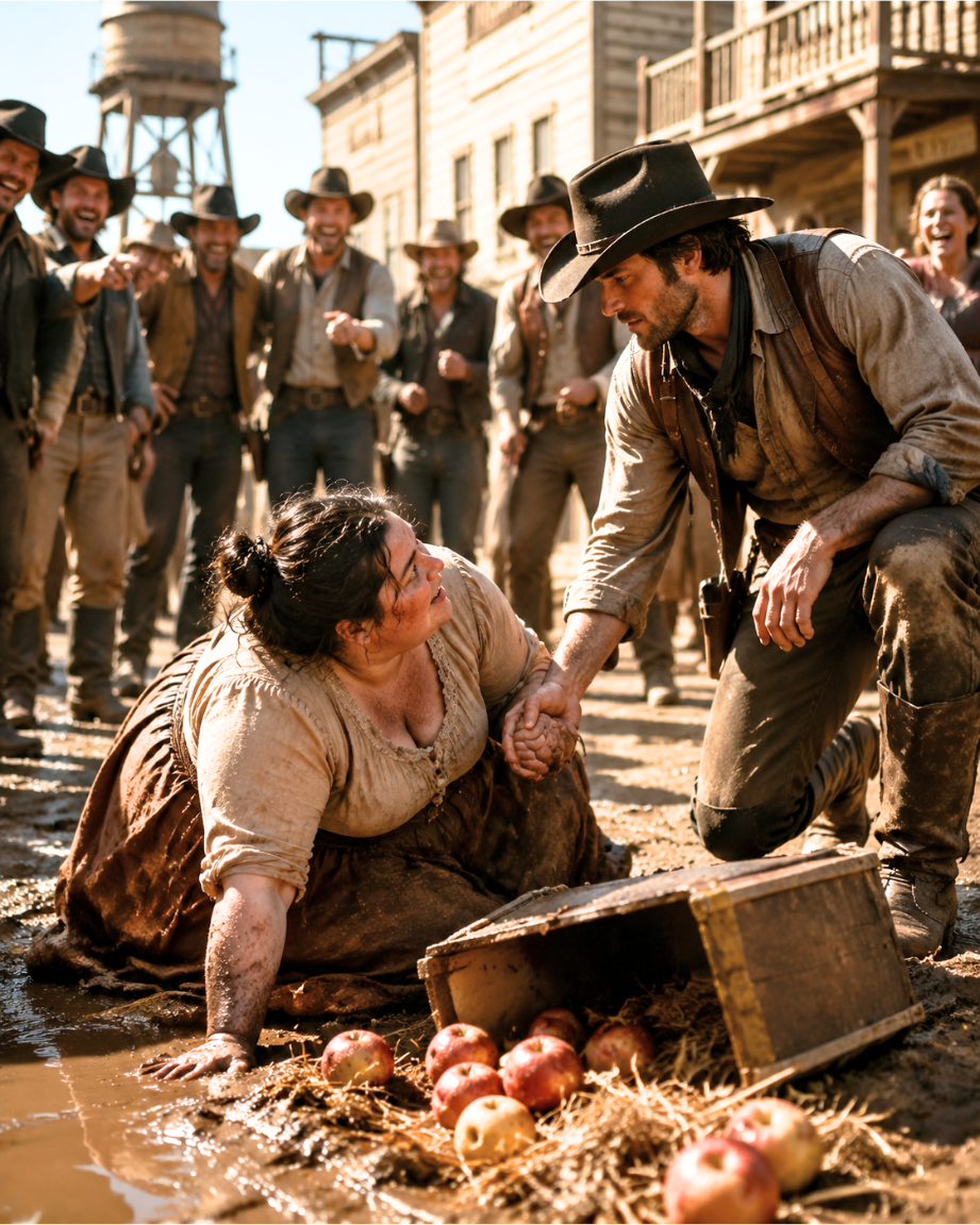The Whole Town Laughed When She Fell—He Was the Only One Who Reached Down and Said, “You Don’t Have to Carry It All Alone”