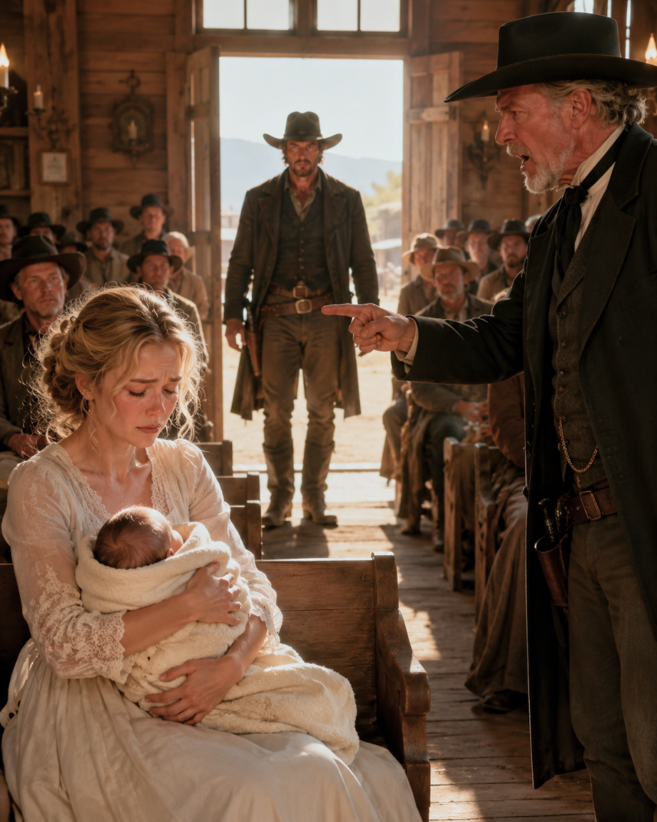 Her Father Demanded She Name the Father in Church—A Stranger Walked Through the Doors and Said “That Baby Is Mine”