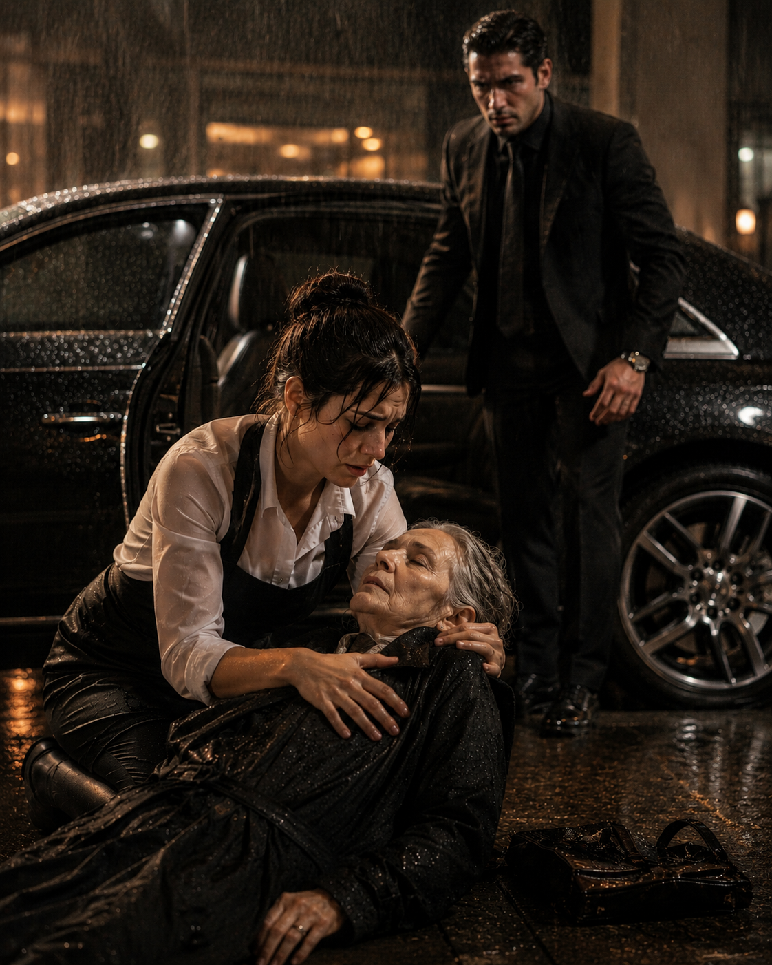 Kindness Waitress Saved an Elderly Woman Dying in the Rain — Never Knowing She Was the Mafia Boss’s Mother