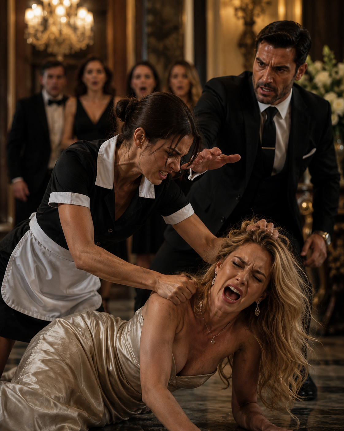 The Maid Attacked the Billionaire’s Fiancée to Protect His Mother — Then He Walked In and Had to Choose Which Story Was True