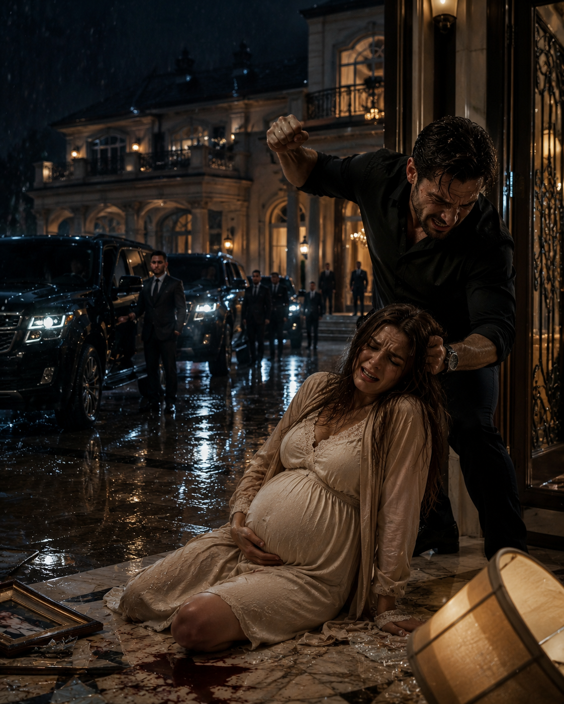 He Hit His Pregnant Wife — Then a Convoy of Black SUVs Arrived at His Mansion Without Warning