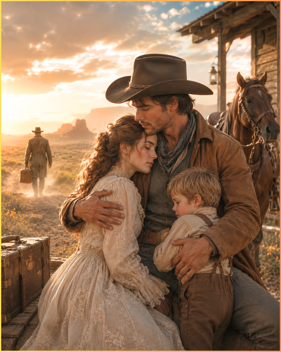 A mail-order bride arrived to find her betrothed fled to California—Then a cowboy said “Let me hold you both” and changed everything