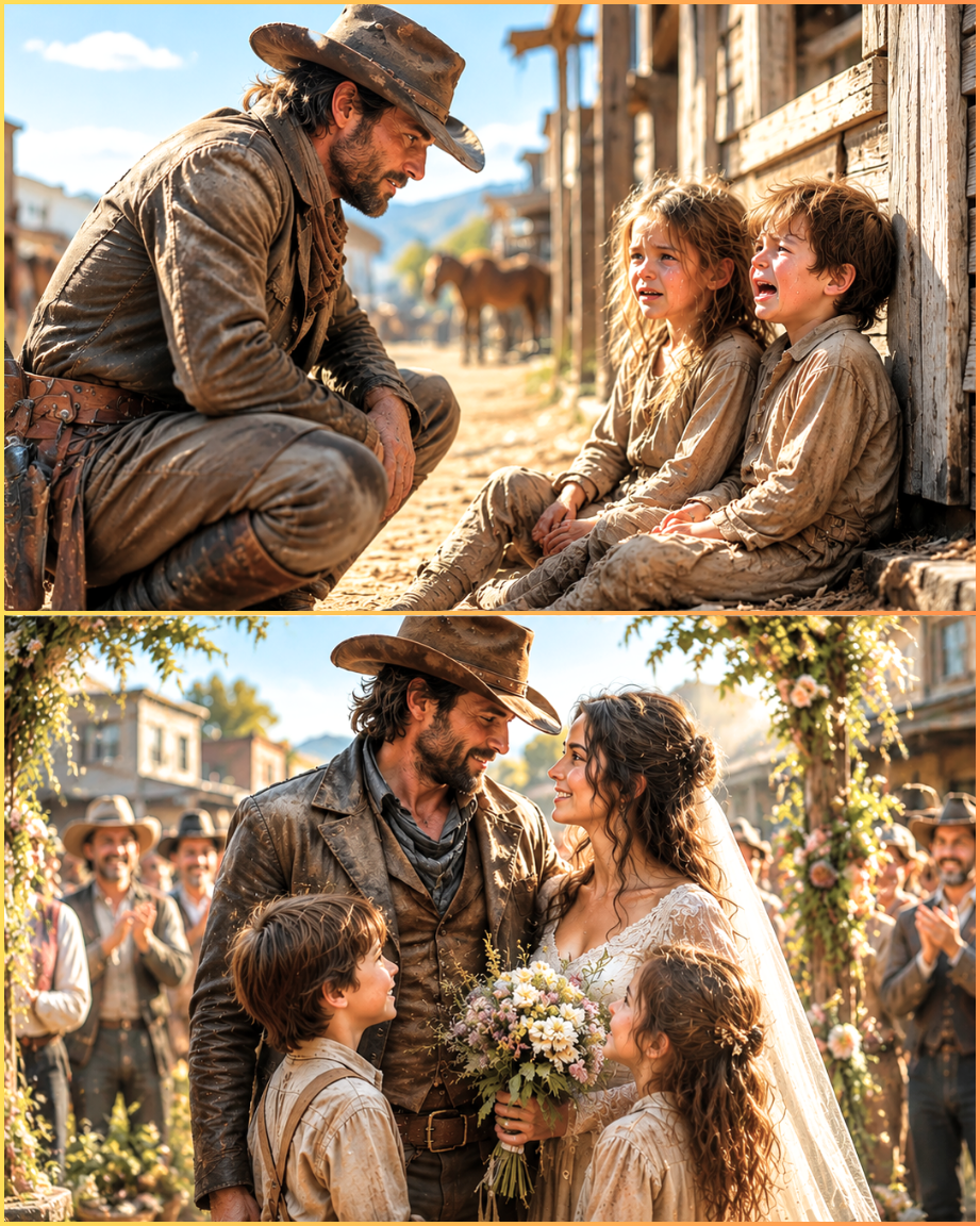 A mountain man heard children crying in the alley — Then he married their mother before noon to keep them