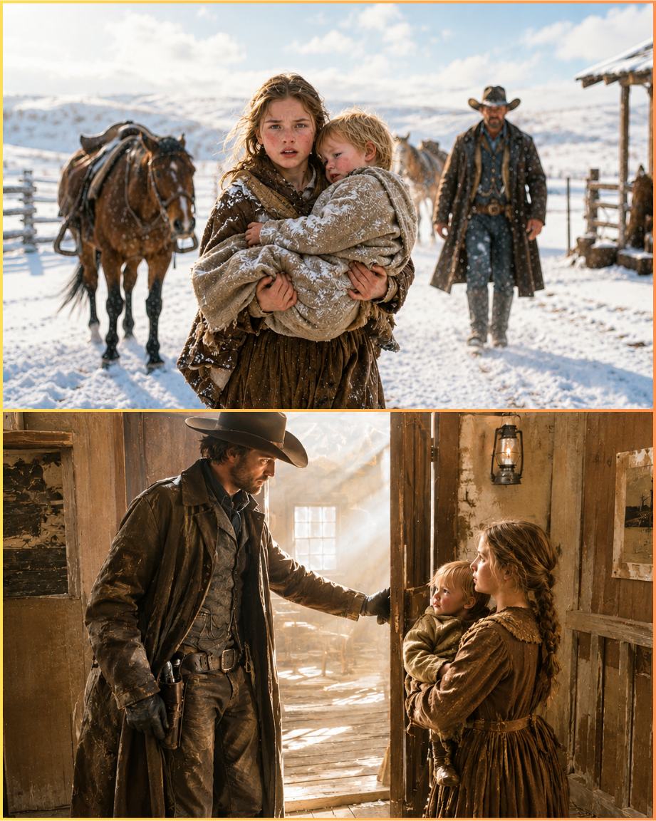 She carried her baby brother through three days of snow — Then the rancher opened the room nobody entered.