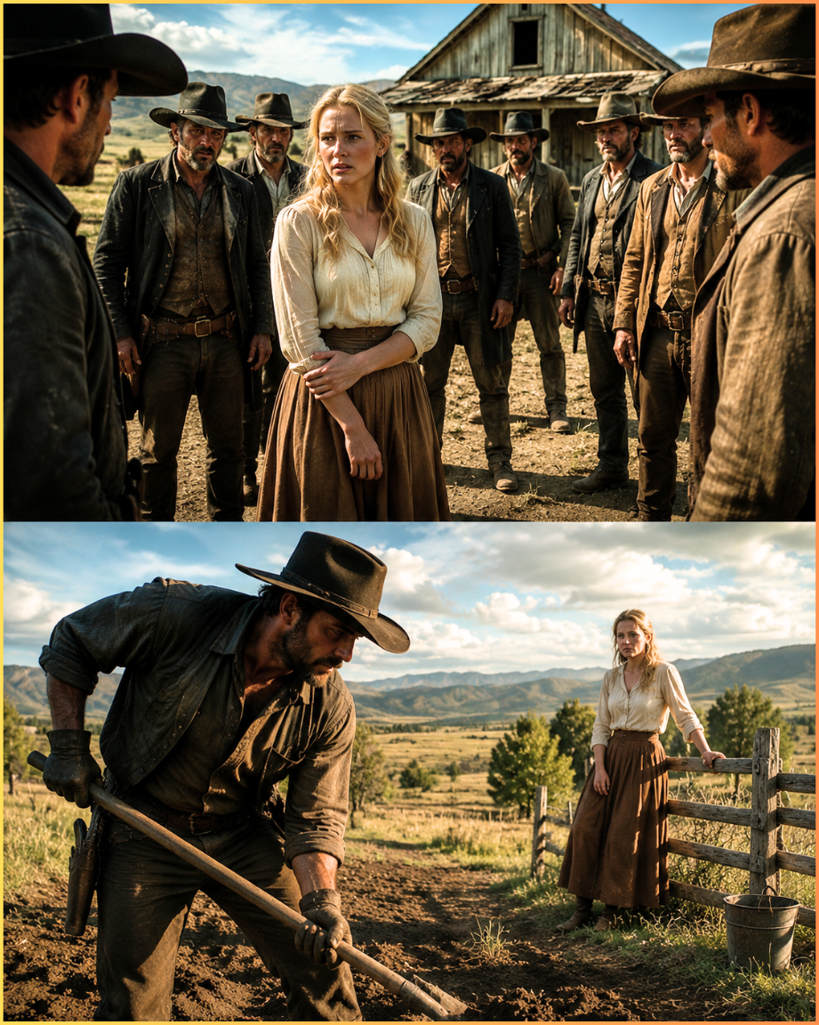 “They left her alone in a dying ranch with no protection—until the man they feared most began working her land in silence.”