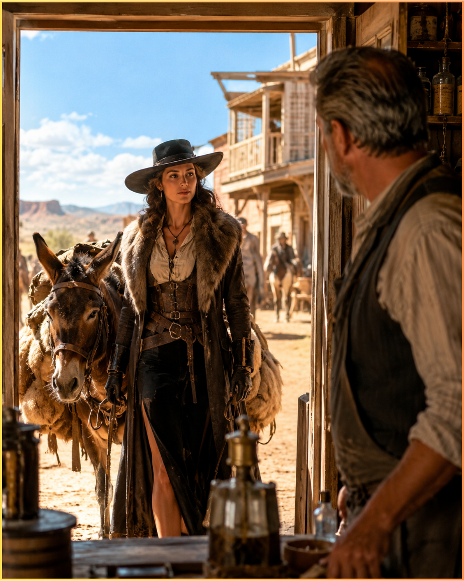The Widow Rode Into Town With a Mule Full of Furs—Then the Storekeeper Realized She Was Unlike Anyone He Had Ever Met
