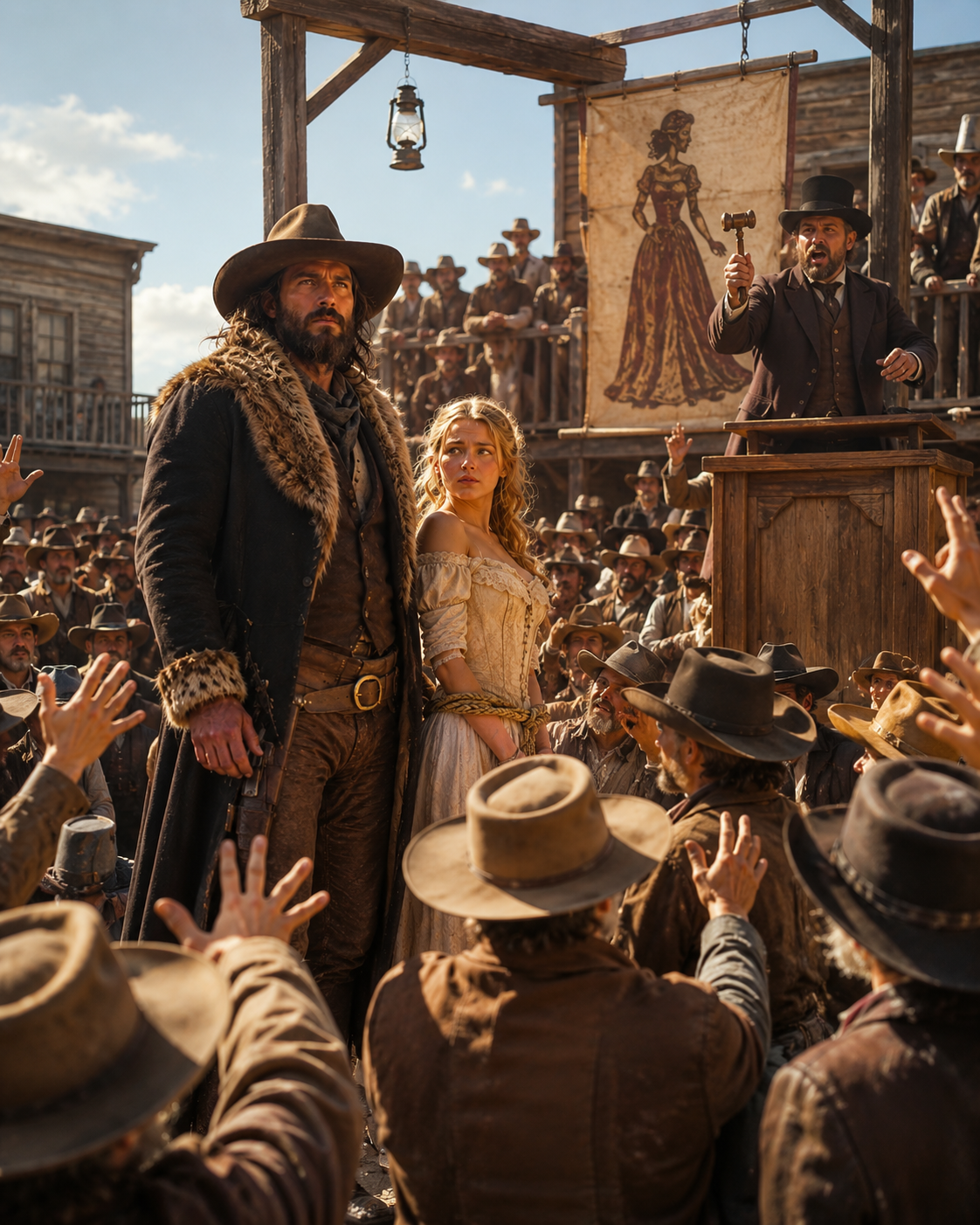 No One Came to Save Her at the Wedding Auction — Until a Mountain Man Stepped Forward