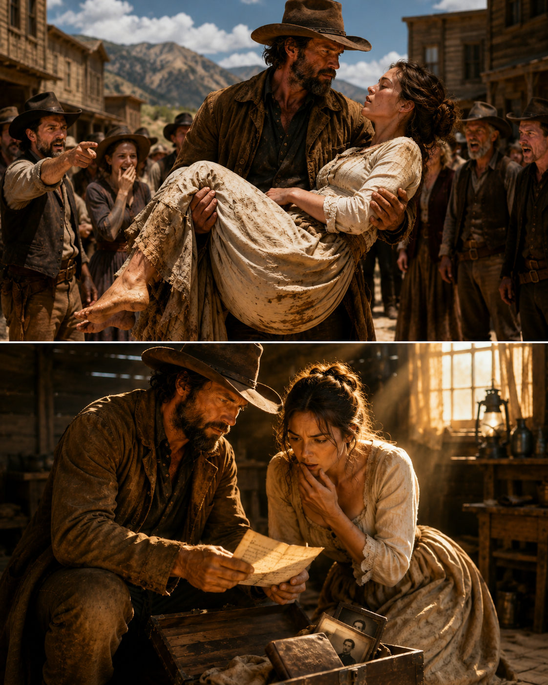 The Town Called Her a Barren Widow No Man Would Want — Then the Mountain Man Who Carried Her Inside Found the Secret Her Dead Husband Left Behind